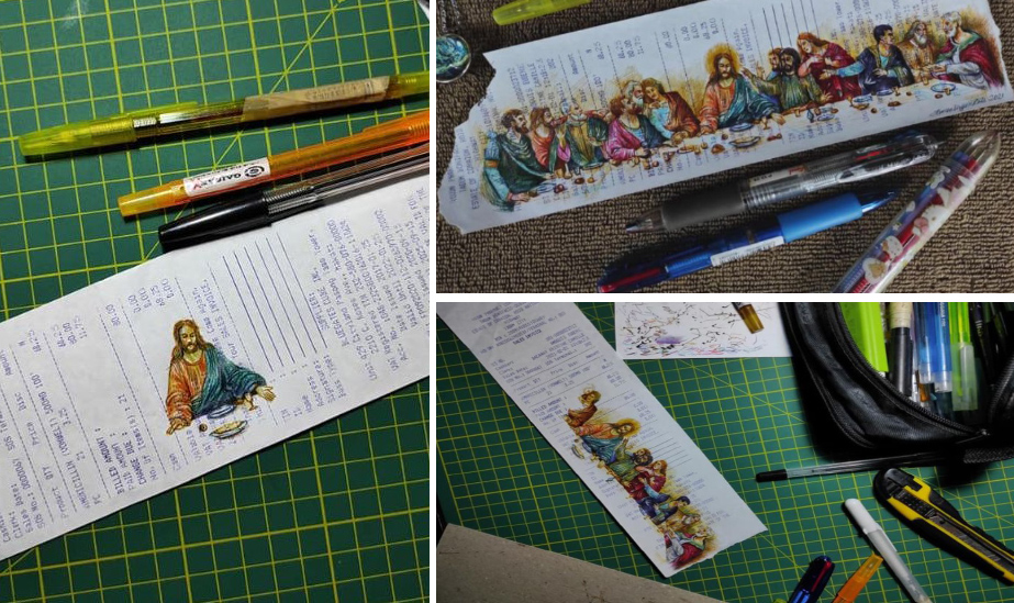 Isang Pinoy artist, pambihirang nai-drawing ang “Last Supper” sa