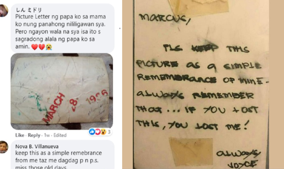 Litratong may mensahe sa likod, kilalang remembrance noon para sa maraming mga Pinoy! – The Life